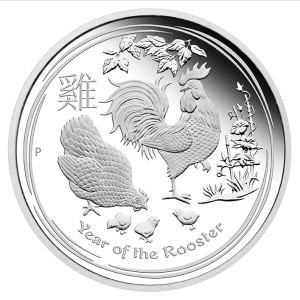 Perth Mint 1kg Silver Lunar Rooster Coin Perth Mint 1kg Silver Lunar Rooster Coin