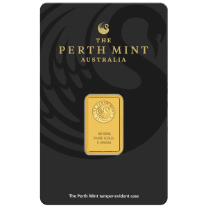 Perth Mint 5g Minted Gold Bar - 2 Week Delay