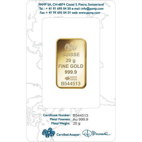 PAMP 20g Gold Mint PAMP 20g Gold Mint