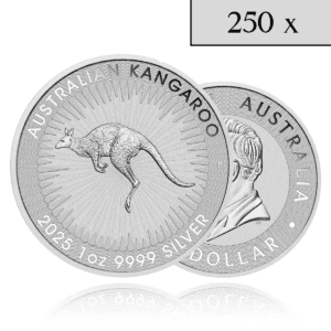 Perth Mint 1oz Silver Kangaroo x 250