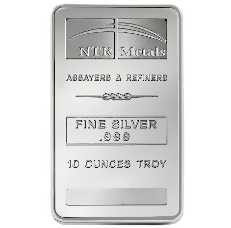 NTR Metals 10oz Silver Minted Bars - Buyback