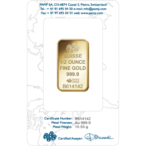 PAMP 1/2oz Gold Minted 9999 PAMP 1/2oz Gold Minted 9999