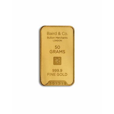 Baird & Co 50g Gold Minted Bar Baird & Co 50g Gold Minted Bar