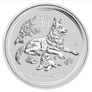 Perth Mint 1oz Silver Lunar Year of the Dog Coin Perth Mint 1oz Silver Lunar Year of the Dog Coin