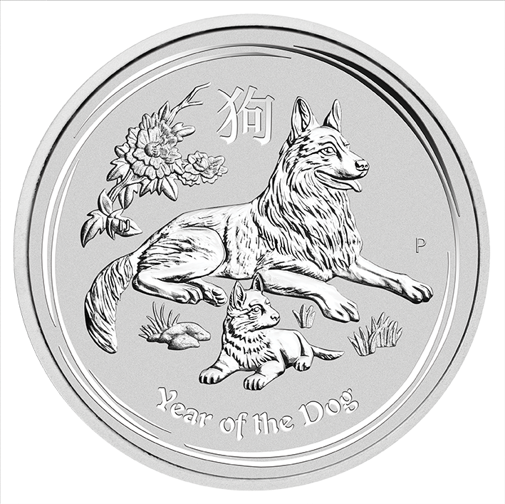 Perth Mint 1oz Silver Lunar Year of the Dog Coin Perth Mint 1oz Silver Lunar Year of the Dog Coin