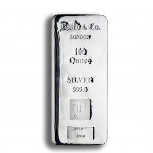 Baird 100oz Silver Cast Serialised Bar 999 Baird 100oz Silver Cast Serialised Bar 999