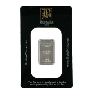 Baird & Co 1/4 oz Platinum Minted Bar Baird & Co 1/4 oz Platinum Minted Bar