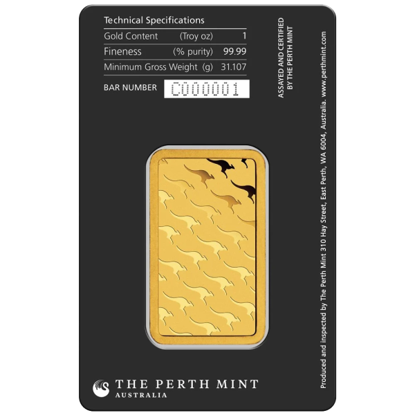Perth Mint 1oz Minted Gold Bar