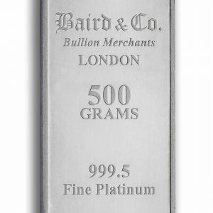 Baird & Co 500g Platinum Minted Bar Baird & Co 500g Platinum Minted Bar