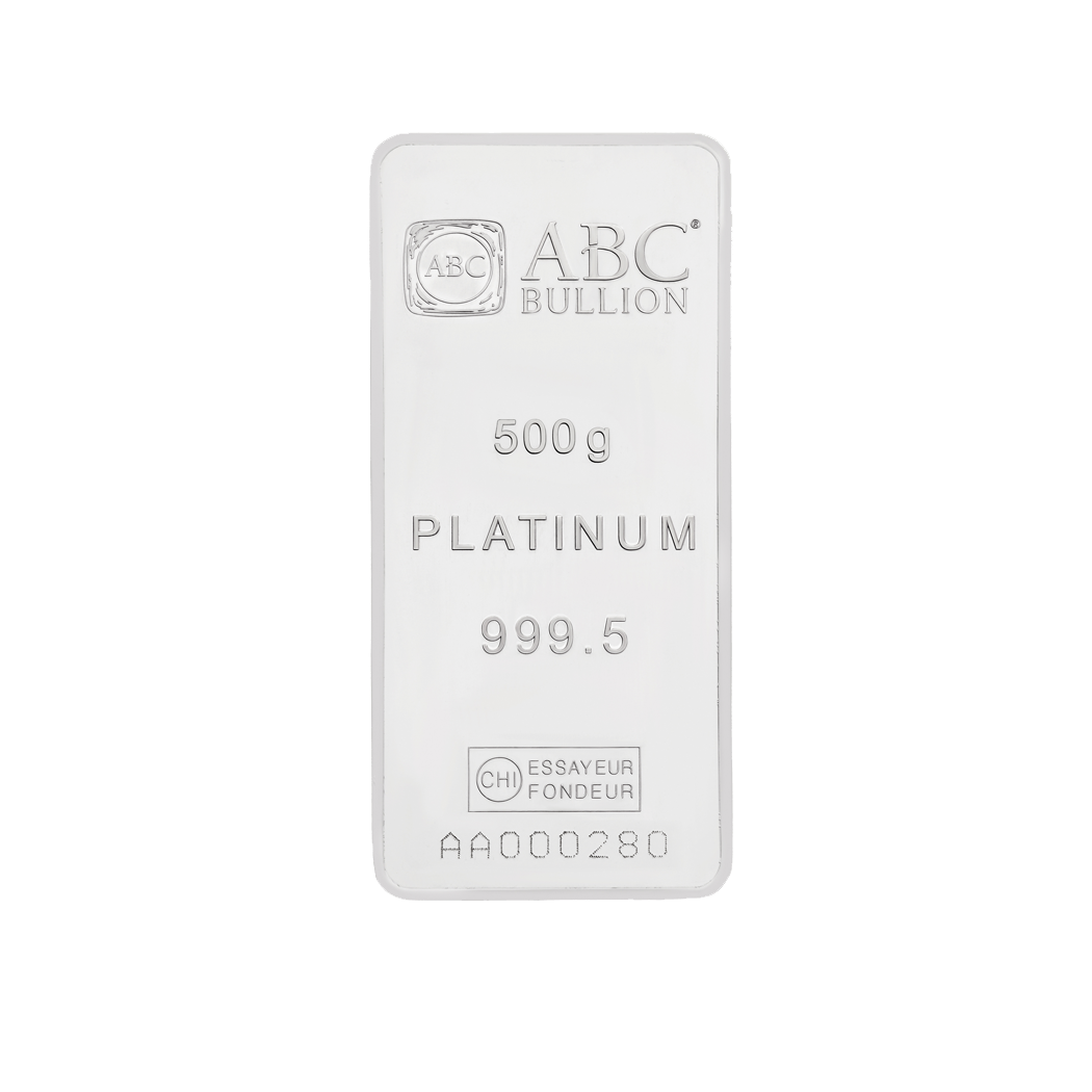 ABC 500g Platinum Minted Bar