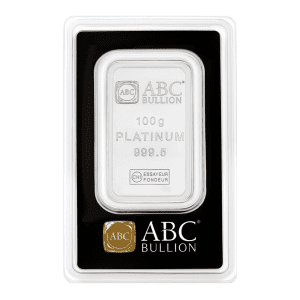 ABC 100g Platinum Minted Bar