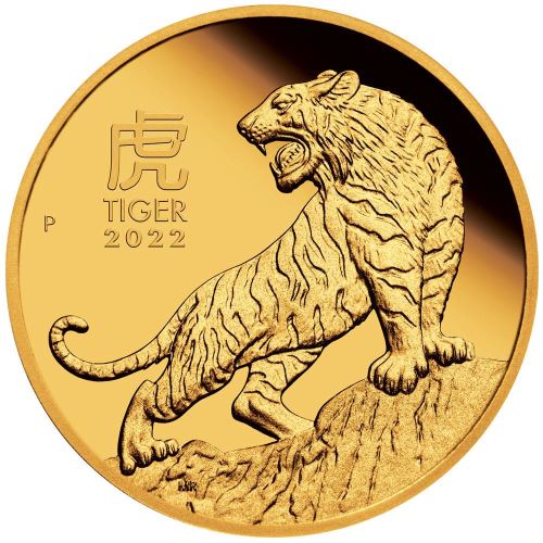 Perth Mint 1/4oz Gold 2022 Year of the Tiger Lunar Coin