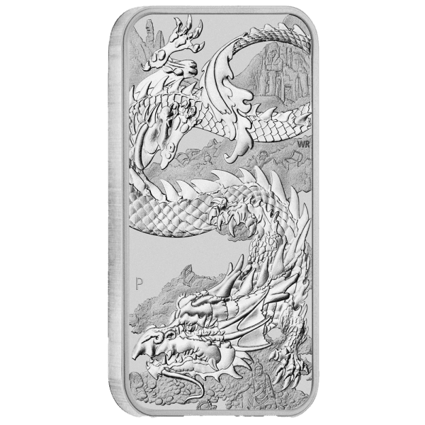 Perth Mint 1oz Silver Rectangular Dragon coin