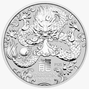 Perth Mint 1oz Year of the Dragon Silver Coin 2024 Perth Mint 1oz Year of the Dragon Silver Coin 2024