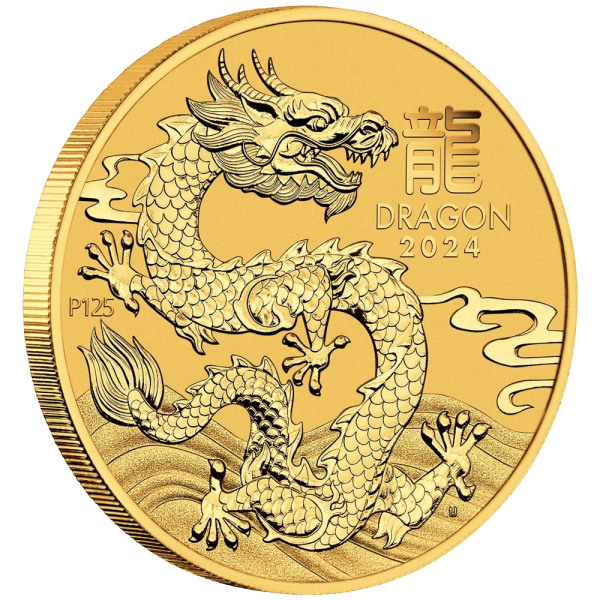 Perth Mint 1oz Year of the Dragon Gold Coin 2024