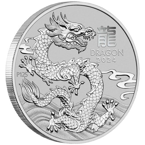 Buy Perth Mint 1oz Year of the Dragon Platinum Coin 2024 - Gold Bullion ...