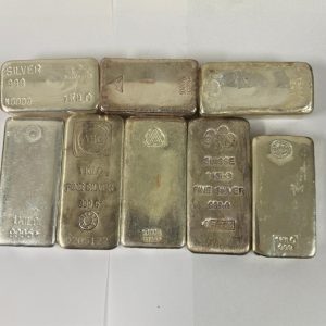 Mixed Buyback 1kg Silver Cast Bars 999 - BUYBACK BARS