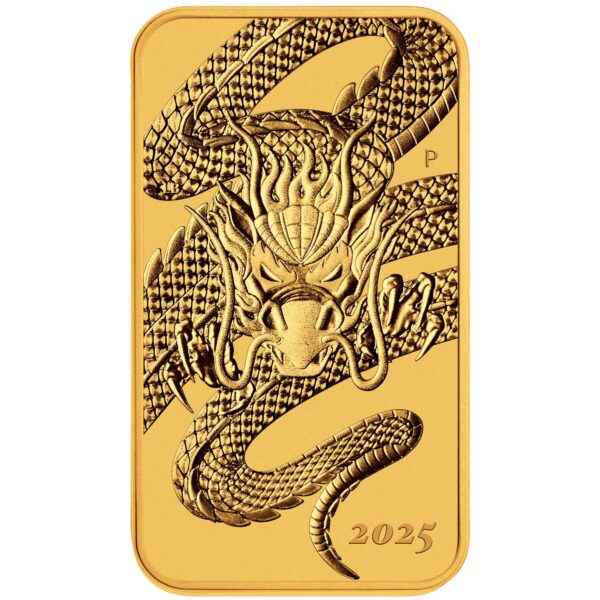Perth Mint 2025 1oz Dragon Rectangular Gold Coin