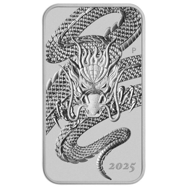 Perth Mint 2025 1oz Dragon Rectangular Silver Coin