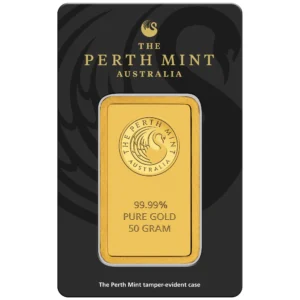 Perth Mint 50g Minted Gold Bar