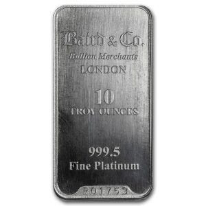 Generic 10oz Platinum Minted Bar